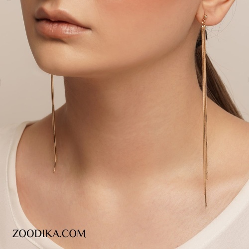گوشواره زنانه آویزی ژوپینگ کد AAC-285