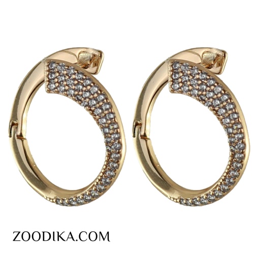 گوشواره زنانه ژوپینگ نگین دار AAC-356