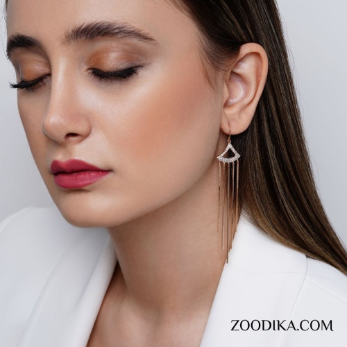 گوشواره آویزی زنانه ژوپینگ کد AAC-442