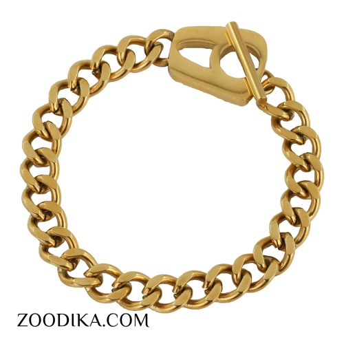 دستبند زنجیری زنانه استیل طرح نیمانی کد AAD-236