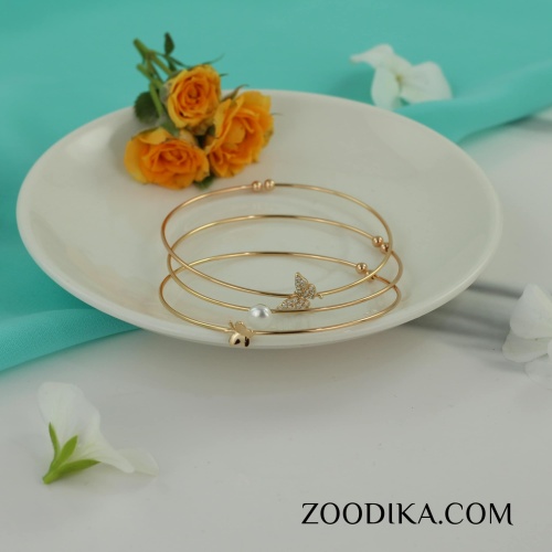 دستبند النگویی زنانه ژوپینگ مدل پروانه کد AAD-286