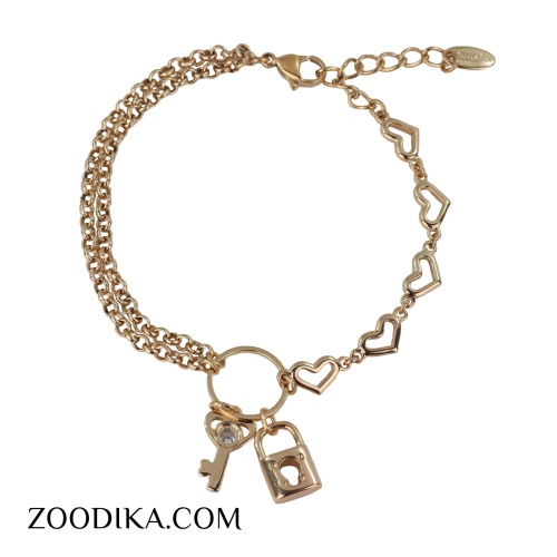 دستبند زنجیری زنانه ژوپینگ مدل قلب کد AAD-301