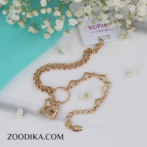 دستبند زنجیری زنانه ژوپینگ مدل قلب کد AAD-301