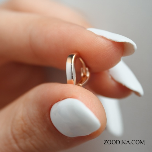 گوشواره زنانه ژوپینگ مدل قلب کد S1AAC-25-1