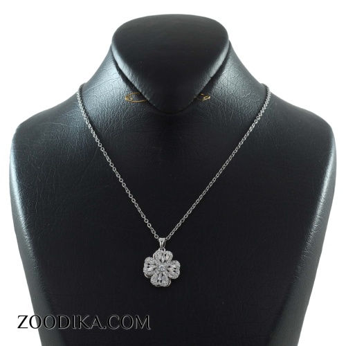 گردنبند زنانه اسپینری استیل مدل گل کد AAB-165