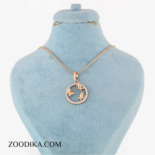 گردنبند دخترانه مجلسی شیک پروانه ای سه تایی