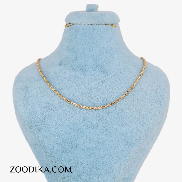 زنجیر بدل ژوپینگ طنابی خفن رنگ ثابت طلایی