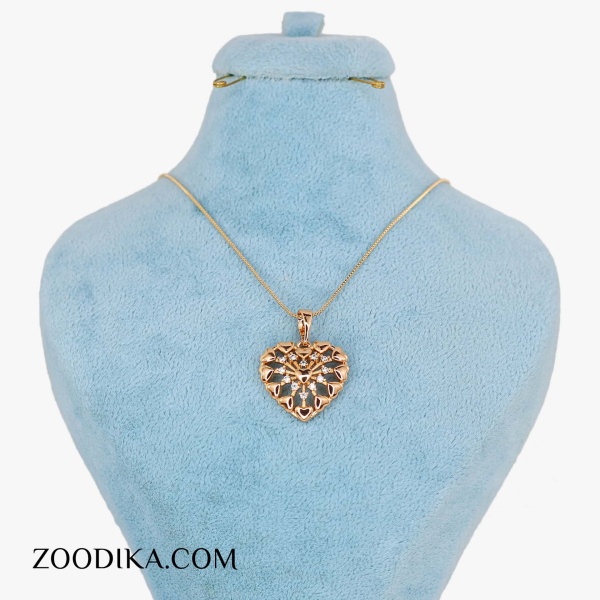 گردنبند دخترانه شیک ژوپینگ پاپیونی طلایی نگین دار