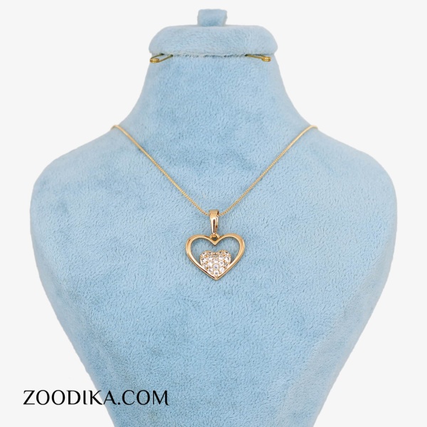 گردنبند ژوپینگ قلبی نگین دار خفن ضد حساسیت