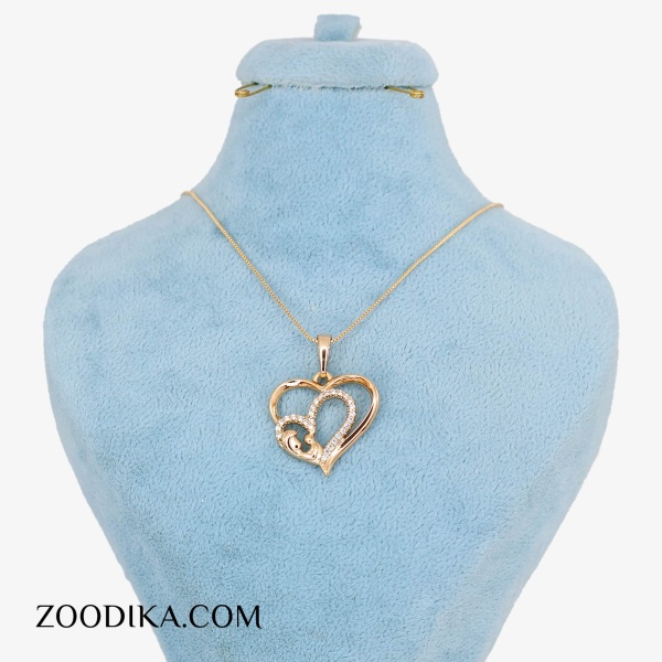 گردنبند ژوپینگ دخترانه مدل گل رز طلایی ضد حساسیت