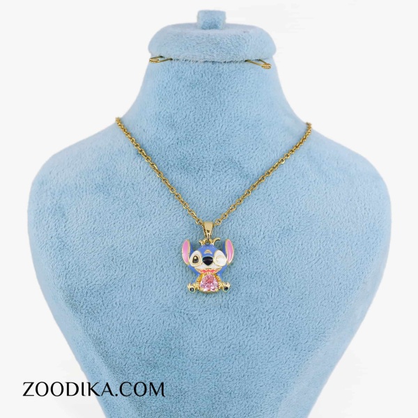 گردنبند استیل دخترانه مدل قاب عکس خورشیدی