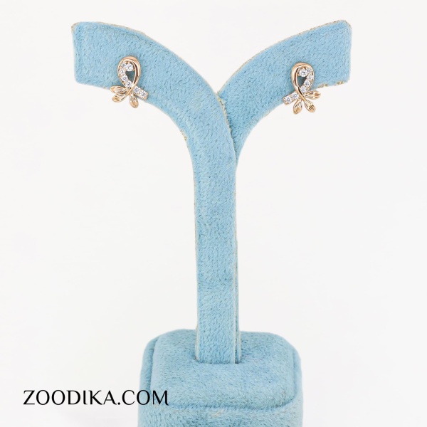 گوشواره میخی دخترانه ژوپینگ طلایی