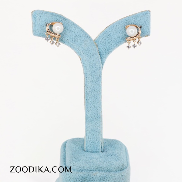 گوشواره میخی بدل دخترانه مرواریدی رنگ ثابت شیک