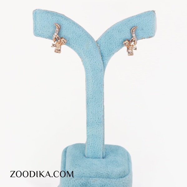 گوشواره حلقه ای قلبی دخترانه ژوپینگ طلایی خفن