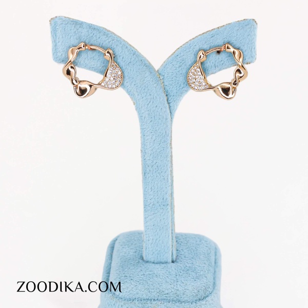 گوشواره حلقه ای قلبی ژوپینگ 