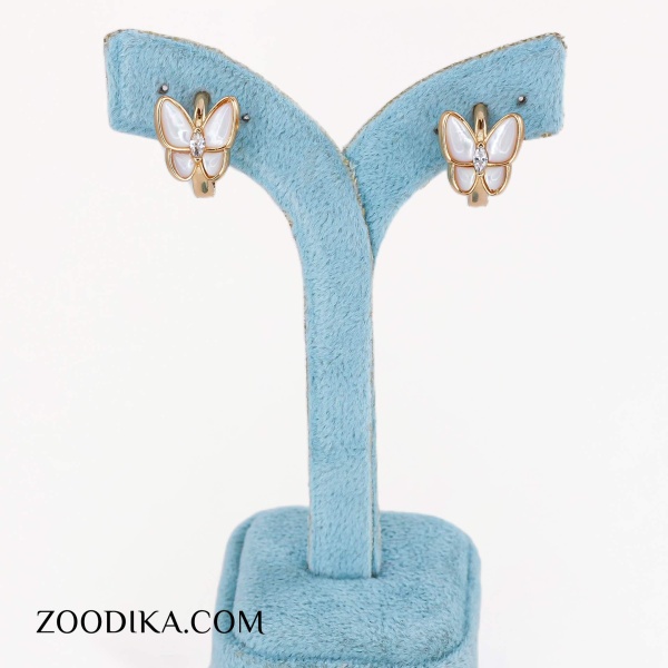 گوشواره ژوپینگ حلقه ای مدل پروانه 