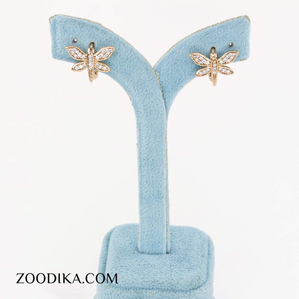 گوشواره حلقه ای ژوپینگ مدل پروانه