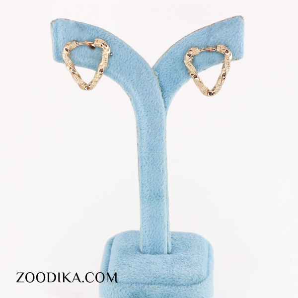 گوشواره حلقه ای زنانه استیل طرح دار