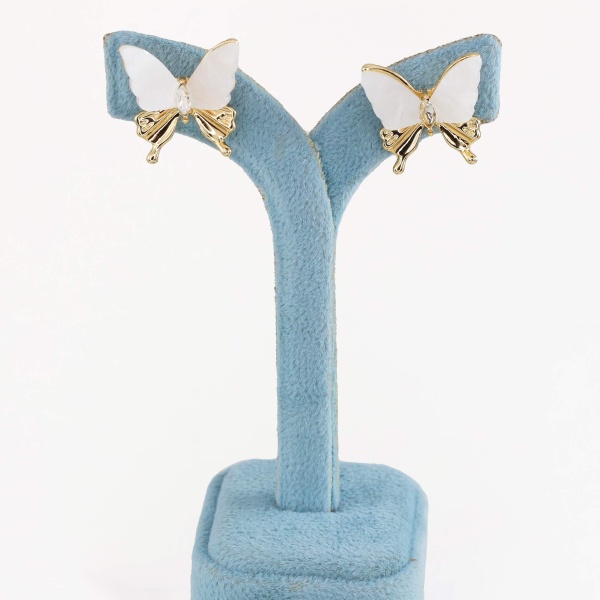 گوشواره میخی میناکاری شکوفه گیلاس