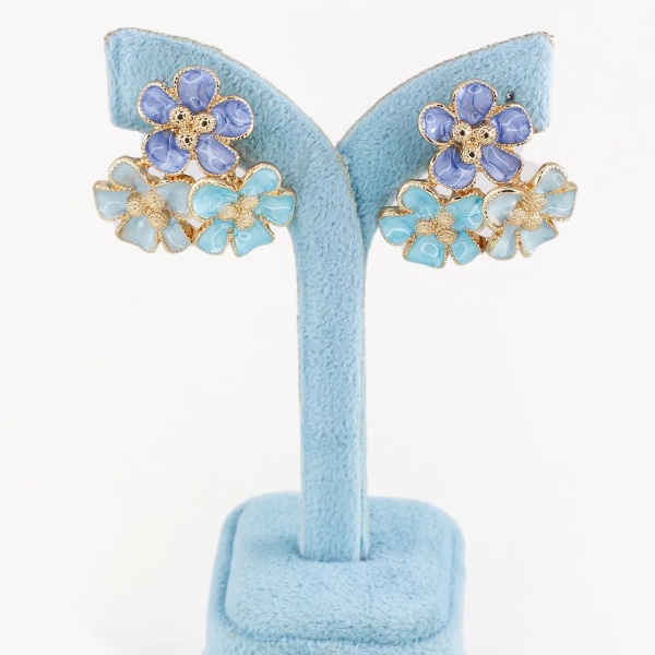 گوشواره دخترانه میناکاری گل دار