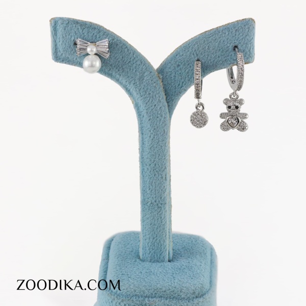 پک 3 عددی گوشواره تدی وای اس ایکس نقره ای