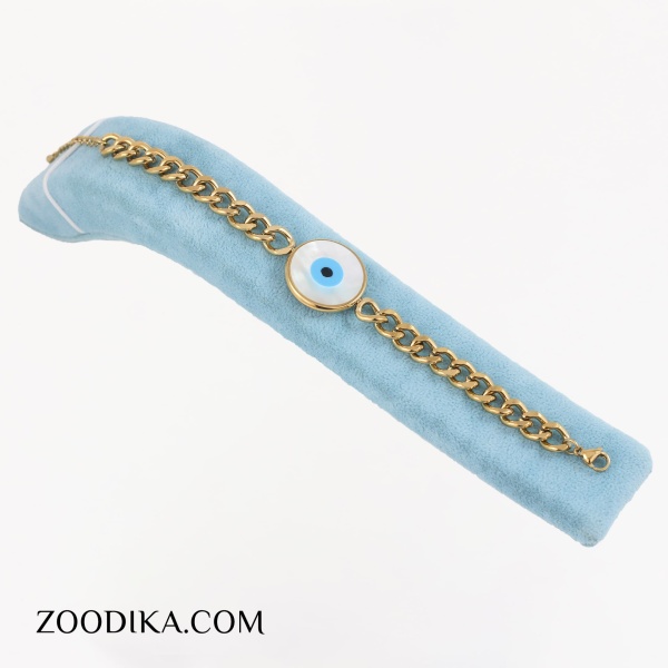 دستبند زنانه استیل مدل چشم نظر کد AAD-234