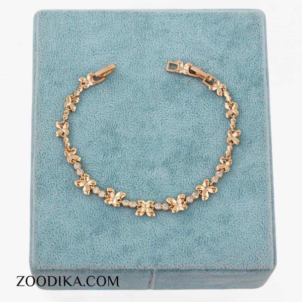 دستبند پروانه ای ژوپینگ اصل نگین دار شیک