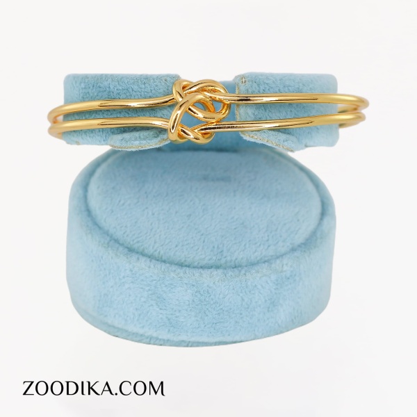 بنگل دخترانه فشن طرح گره رنگ ثابت فری سایز