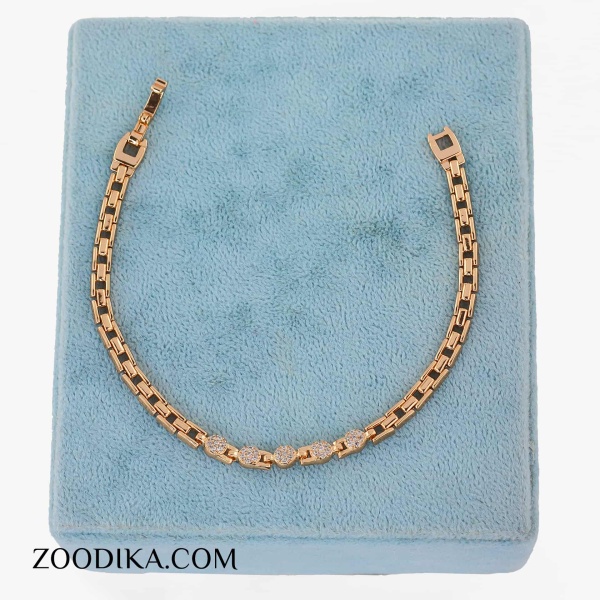 دست بند دخترانه طرح طلا ژوپینگ نگین دار