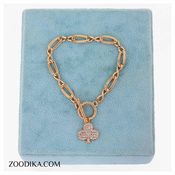 دستبند ژوپینگ طرح طلا خفن مدل برگ