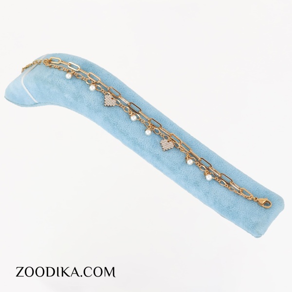 دست بند زنجیری طرح طلا ژوپینگ نگین دار خفن