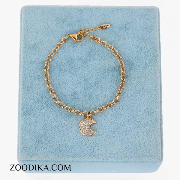 دست بند بدل دخترانه مدل ماه طلایی