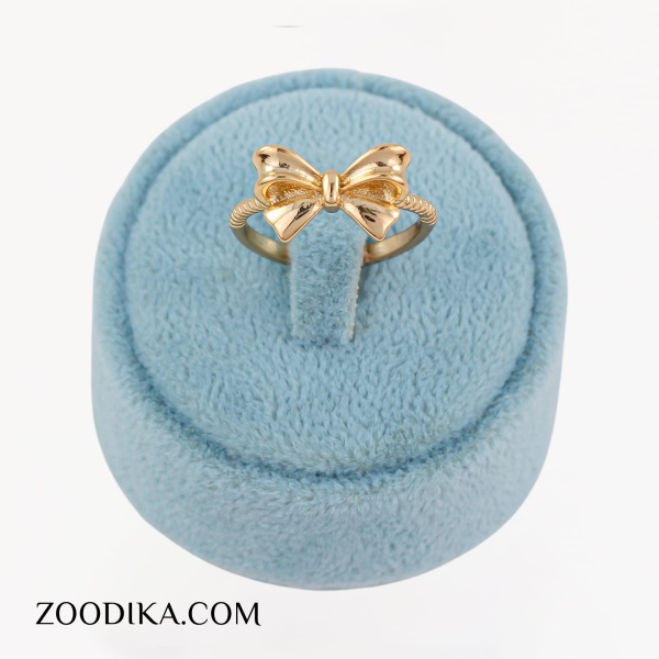 انگشتر جدید ژوپینگ پاپیونی بدون نگین طلایی