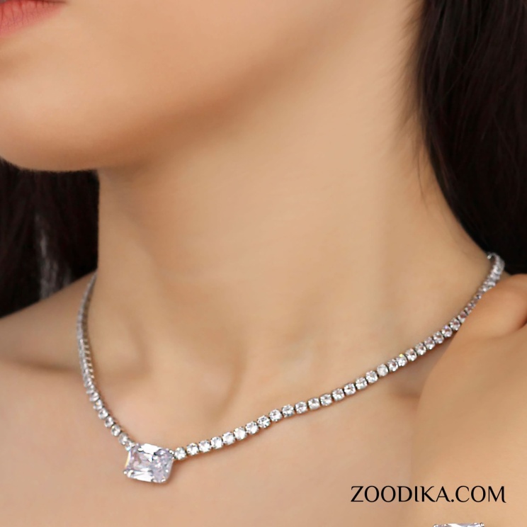 گردنبند زنانه جواهری کد AAB-238