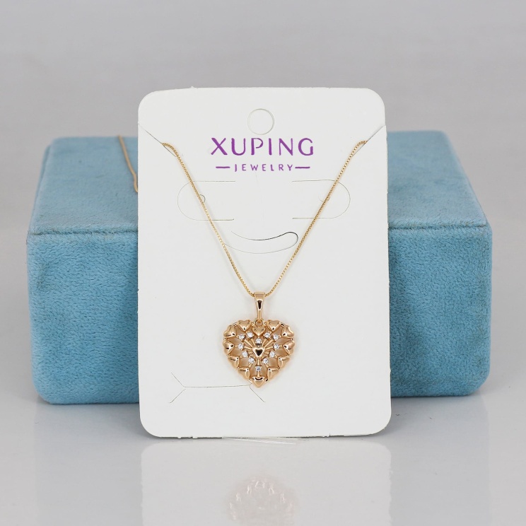 گردنبند دخترانه شیک ژوپینگ پاپیونی طلایی نگین دار