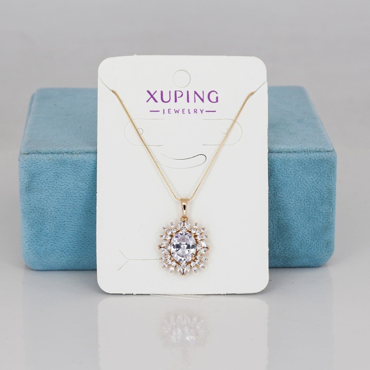 گردنبند دخترانه شیک ژوپینگ نگین درشت