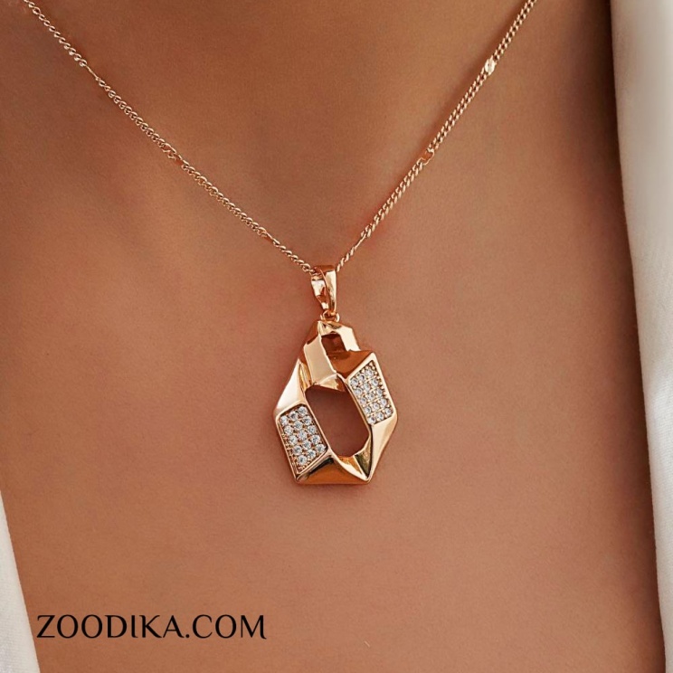 گردنبند زنانه شیک ژوپینگ شیک طلایی