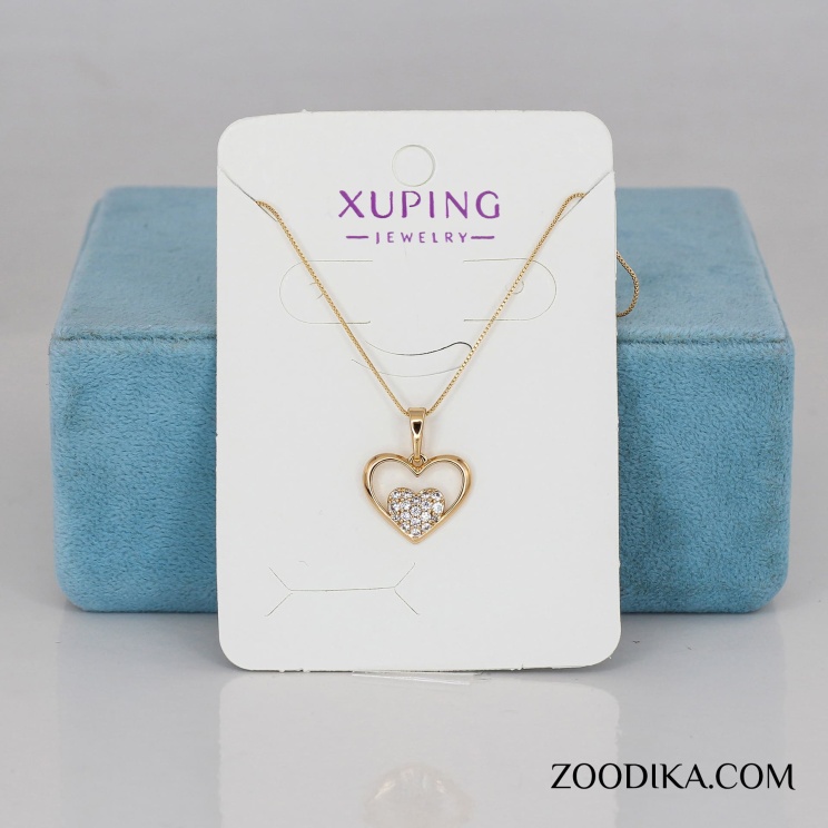 گردنبند ژوپینگ قلبی نگین دار خفن ضد حساسیت