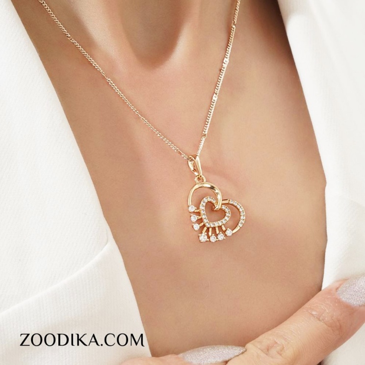 گردنبند ژوپینگ دخترانه قلبی خفن ضد حساسیت