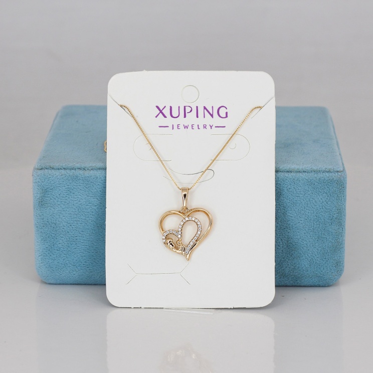 گردنبند ژوپینگ دخترانه مدل گل رز طلایی ضد حساسیت