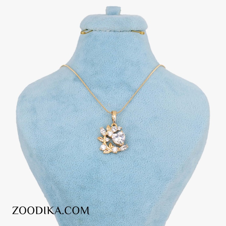 گردنبند دخترانه ظریف ژوپینگ مدل قلبی شیک طلایی