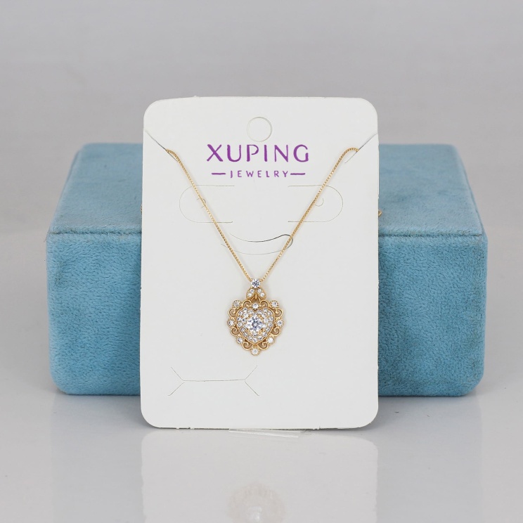 گردنبند دخترانه ظریف ژوپینگ قلبی نگین دار خفن