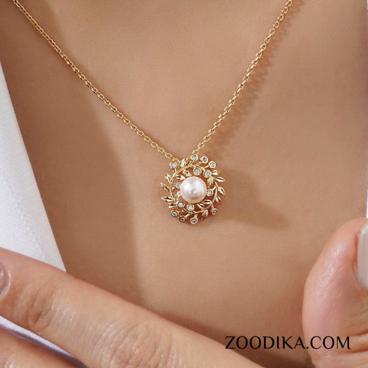 گردنبند دخترانه ژوپینگ مرواریدی