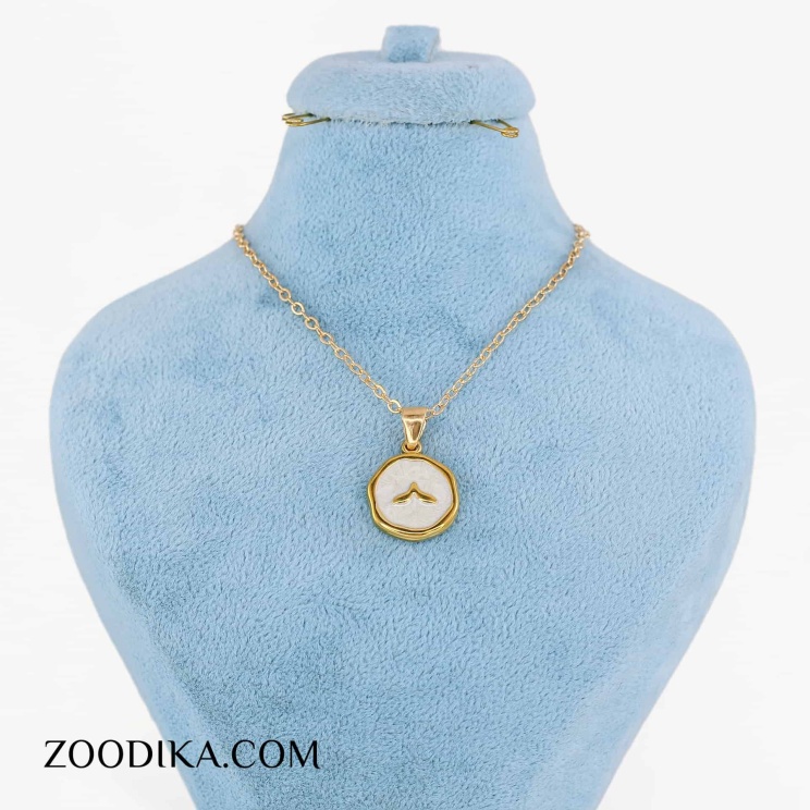 گردنبند استیل دخترانه مدل دریا مروارید دار 