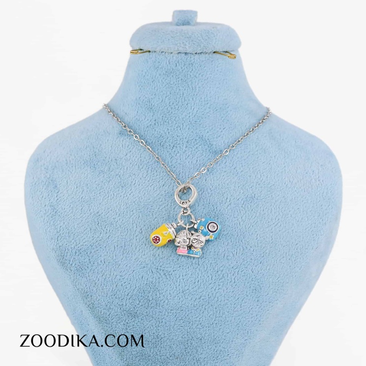 گردنبند استیل چارمی دخترانه مدل سفر
