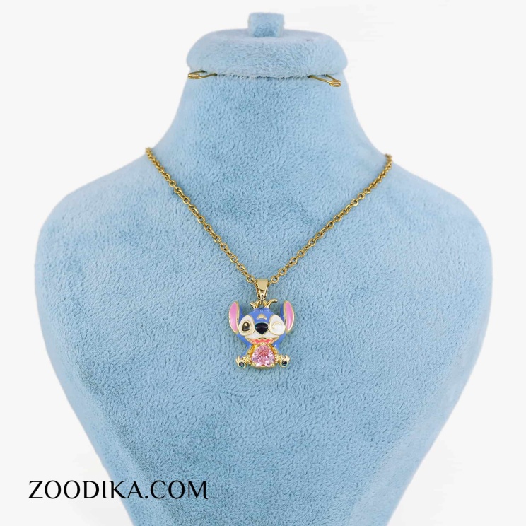 گردنبند استیل دخترانه مدل قاب عکس خورشیدی