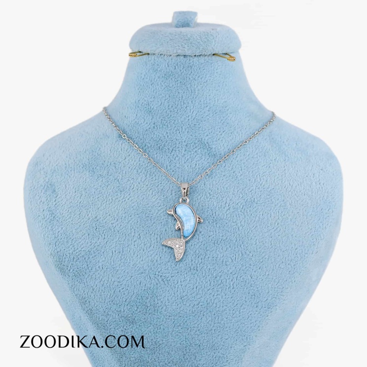 گردنبند استیل دخترانه کهکشانی رنگ ثابت