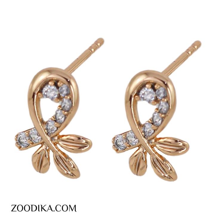 گوشواره میخی دخترانه ژوپینگ طلایی