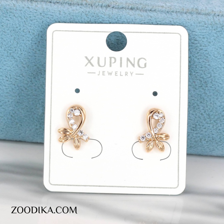 گوشواره میخی دخترانه ژوپینگ طلایی