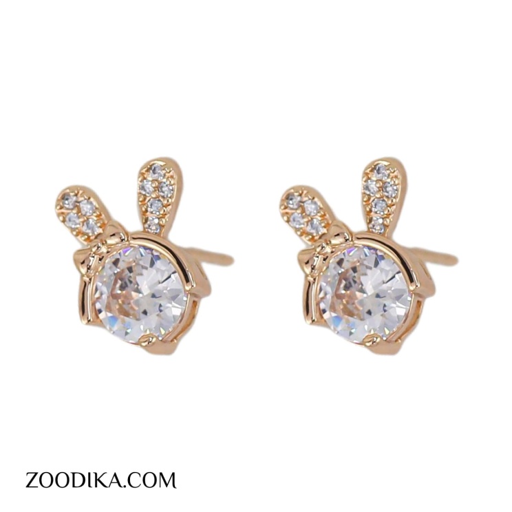 گوشواره میخی ژوپینگ مدل خرگوشی شیک